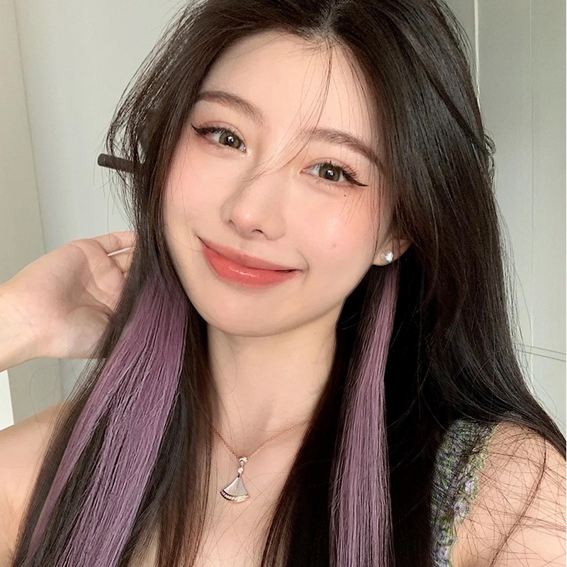 Tóc Giả Dài Thẳng Không Đường May Màu Sắc Thời Trang Cho Nữ