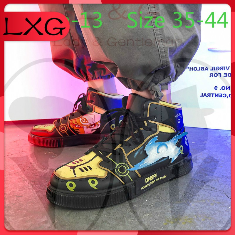 [Mã FAGREEN245 giảm 10% tối đa 30K đơn 99K] Giày Thể Thao họa tiết Naruto Cổ Cao Size 35-44 #Air Force 1