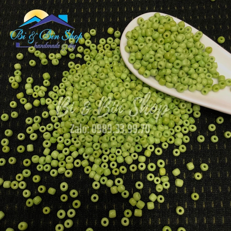 90g Hạt Cườm Đại 4mm Màu Sứ Đính Kết Trang Phục, Làm Trang Sức Handmade