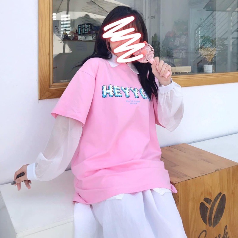 Áo thun❤ Có size tay lỡ Unisex HEYYOU