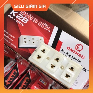 Ố cắm 3 cửa ominsu k28