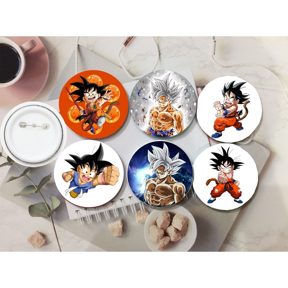 Bộ huy hiệu Son Goku Dragon Ball – 7 viên ngọc rồng 5.8cm 6  huy hiệu