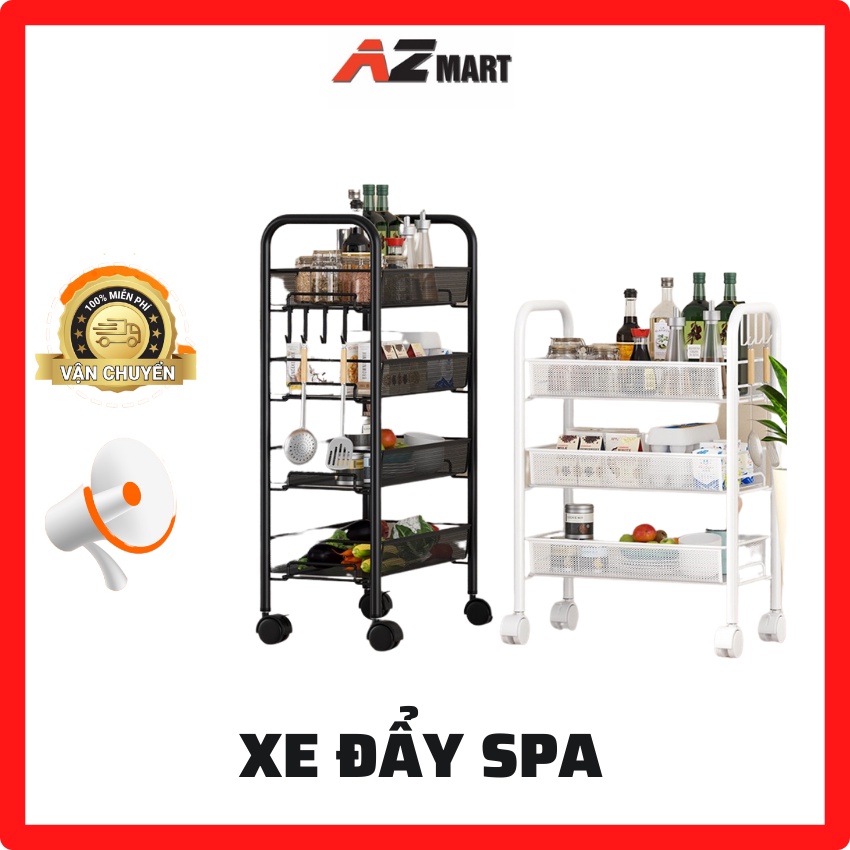 Xe Đẩy Spa FREESHIP Kệ Để Đồ Đa Năng - Kệ Đựng Đồ Phòng Tắm, Phòng Ngủ, Phòng Khách Cao Cấp