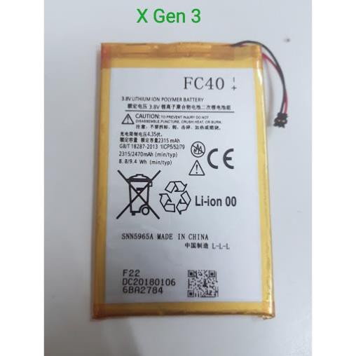 Pin Motorola MOTO G3 (X GEN 3, X 2015 ) XT1548 XT1550 FC40 ZIN , cam kết chất lượng