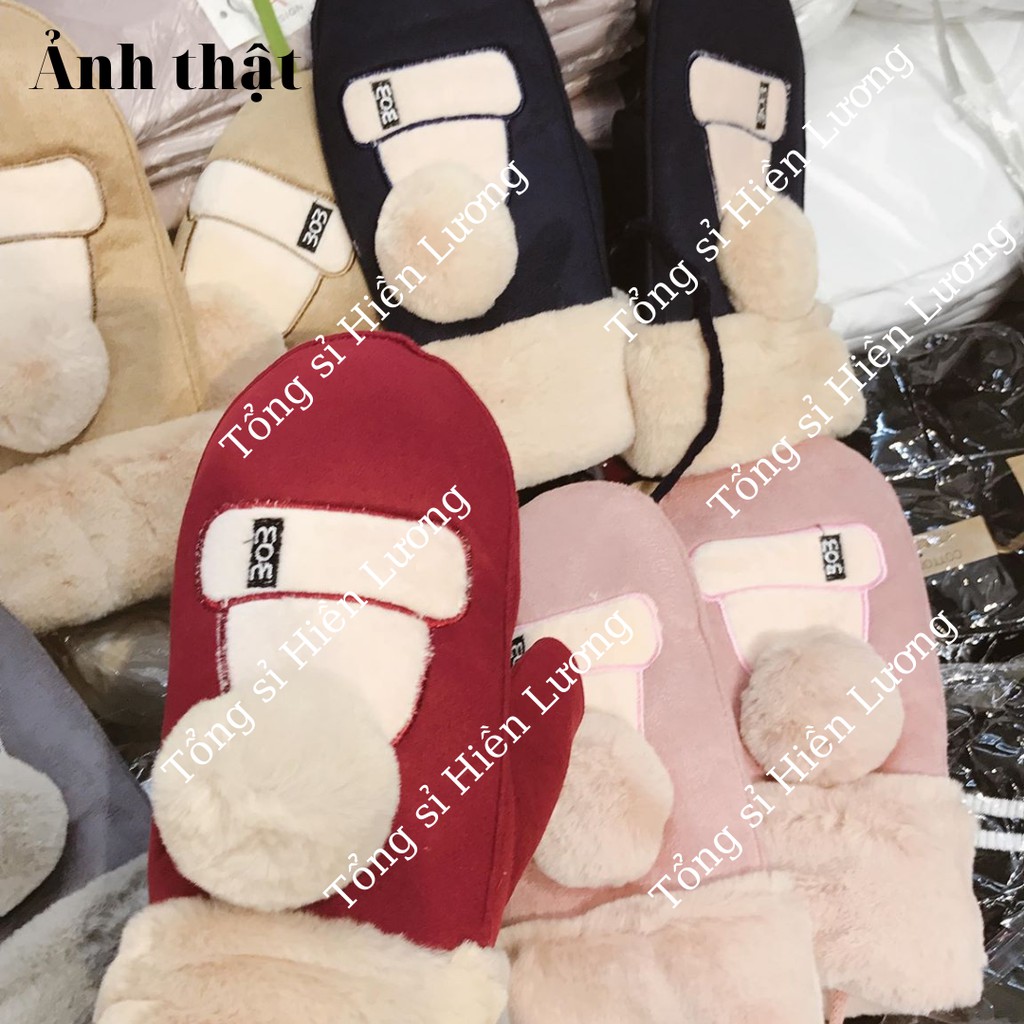 GT001 - Găng tay nữ lót lông siêu ấm hàng Quảng Châu loại 1