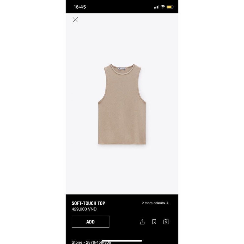 Áo Zara soft-touch top