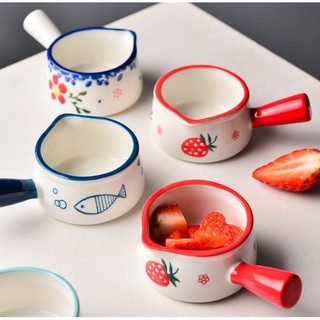 Cốc sứ đựng sữa mini có tay cầm kute
