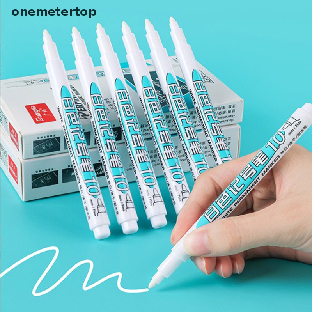 White Marker Pen Graffiti Pens Waterproof Permanent Gel Pencil Tire Painting .