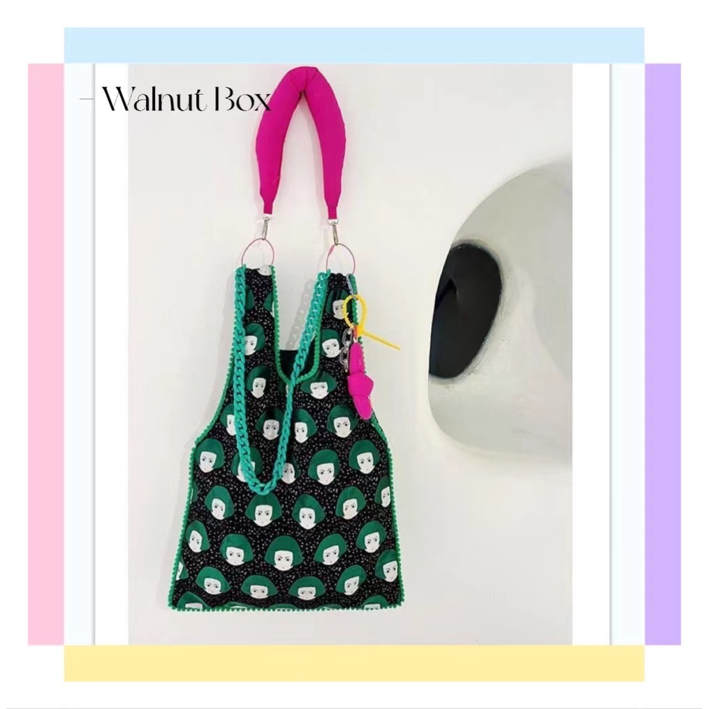 Túi Đeo Chéo Vai Có Dây Đeo Hai Mặt Họa Tiết Graffiti Y2K Dành Cho Nữ