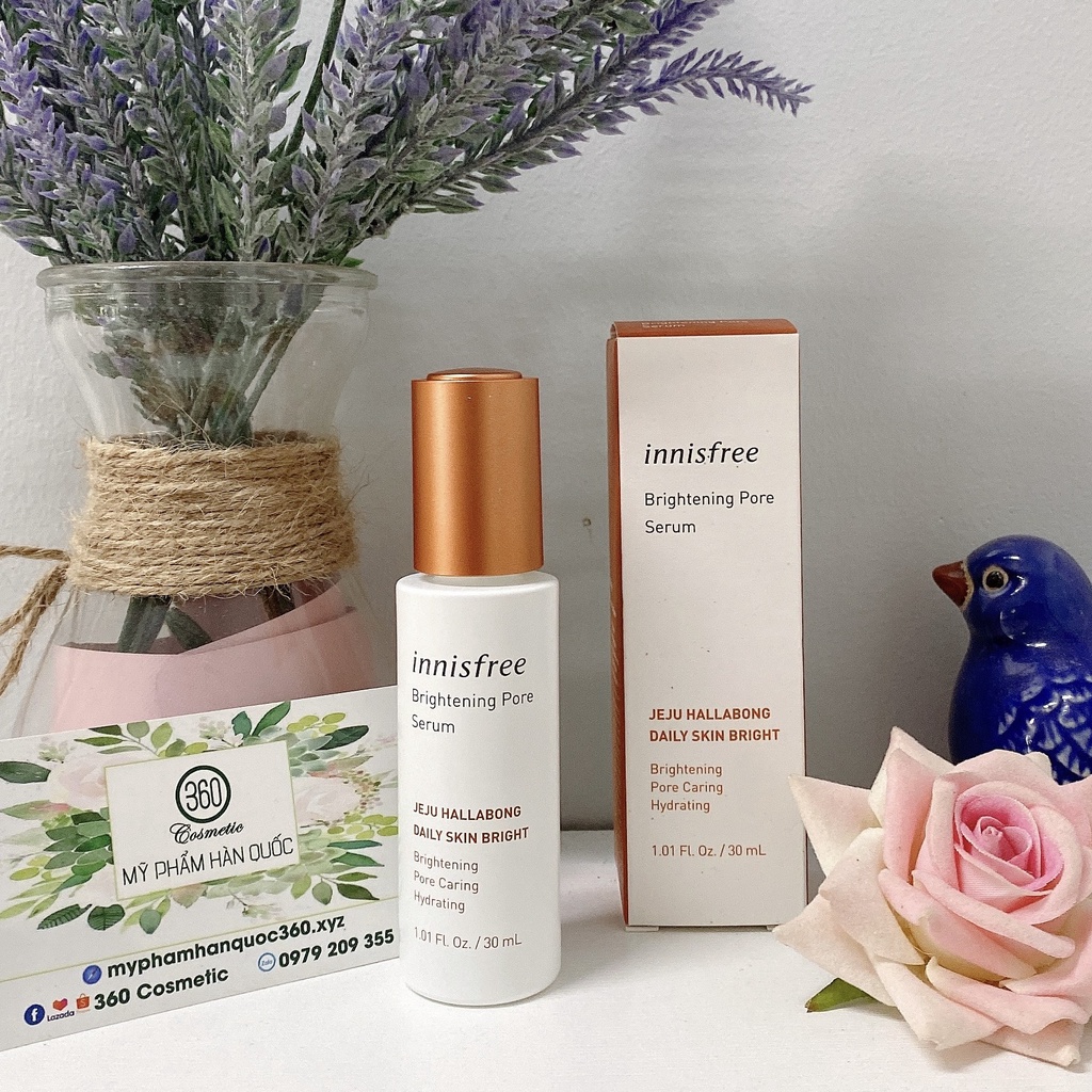 Tinh Chất Dưỡng Trắng Da, Se Khít Lỗ Chân Lông Innisfree Brightening Pore Serum 30ml