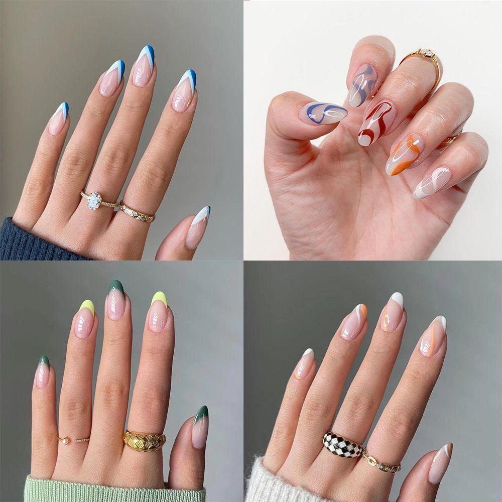 Bộ 24 Móng Tay Giả Che Phủ Toàn Diện Tháo Rời Được