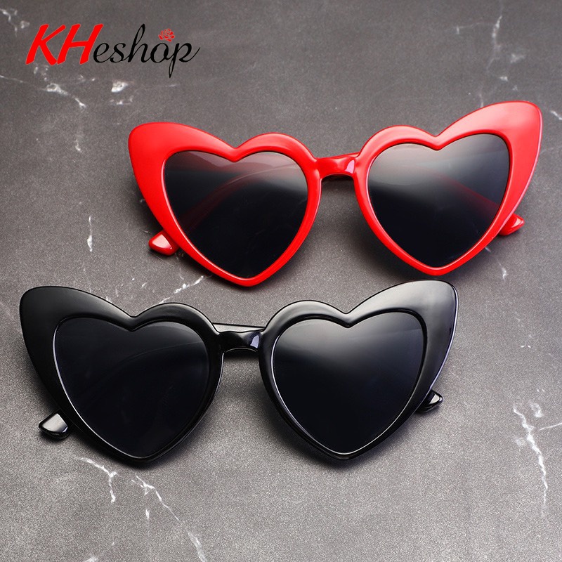 [Deal Hot Siêu Hời] Kính Râm phiên bản Hàn Quốc Trái Tim ngọt ngào, chụp ảnh sinh nhật, bản lề kim loại cao cấp mã Y8805