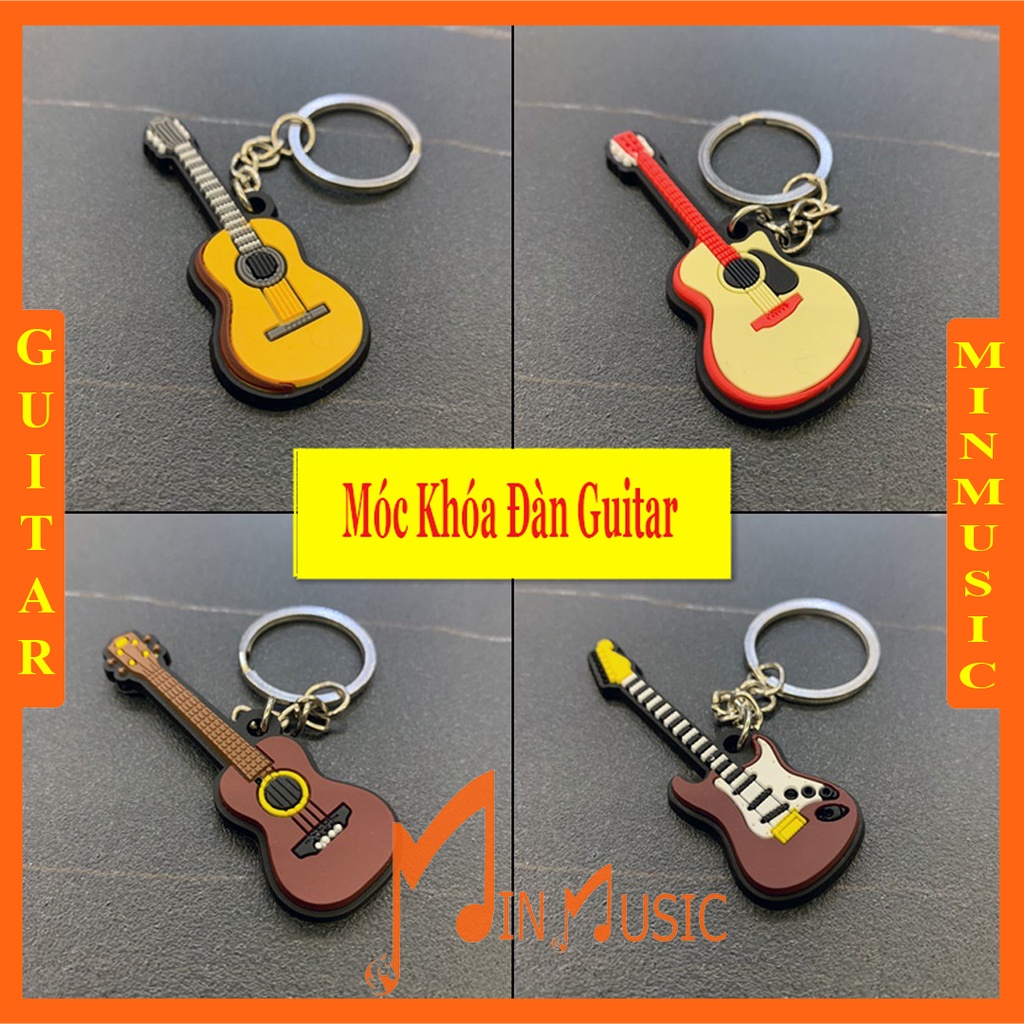 Móc Khóa Đàn Guitar , Piano I Nhựa Pvc dẻo Cao Cấp