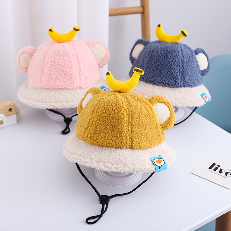 Mũ vành hình quả chuối hoạt hình thời trang cho bé
