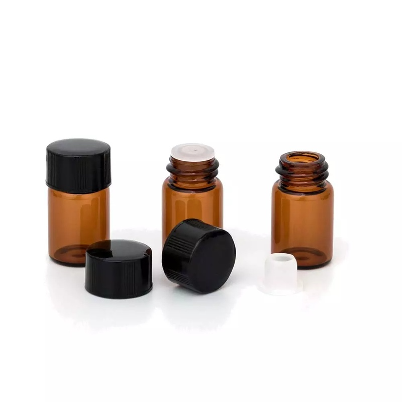 [Hàng mới về] Lọ thuỷ tinh mini màu nâu đựng mẫu thử tinh dầu 1/2/3ml