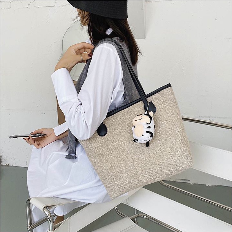 Túi đeo vai túi xách nữ CHEN, tui tote a4 đi làm vải canvas trơn style ulzzang Hàn Quốc TX43