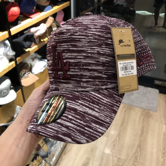 Nón Newera LA trucker burgundy nhập auth