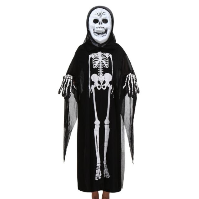 Set bộ Áo choàng xương Halloween