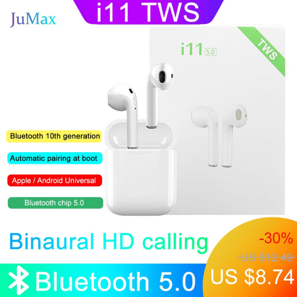 i11 mới TWS Tai nghe không dây Bluetooth 5.0 Air Tai nghe Pods không thấm nước Earbuds Tai nghe Áp dụng cho Android / iOS
