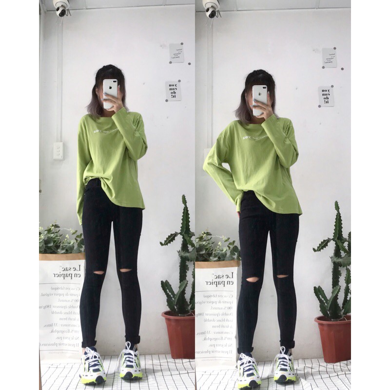 QUẦN JEAN ĐEN RÁCH GỐI Q332 | BigBuy360 - bigbuy360.vn