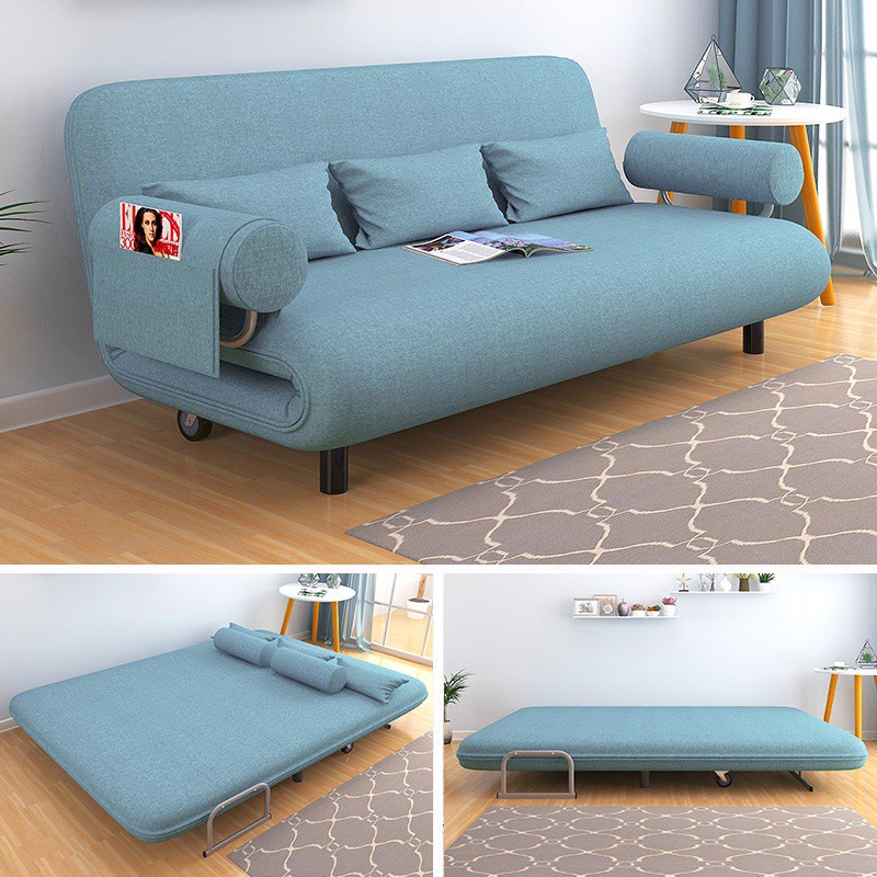 Thanh lý trưng bày - Ghế sofa giường nằm đa năng Kachi MK191 - Màu xanh