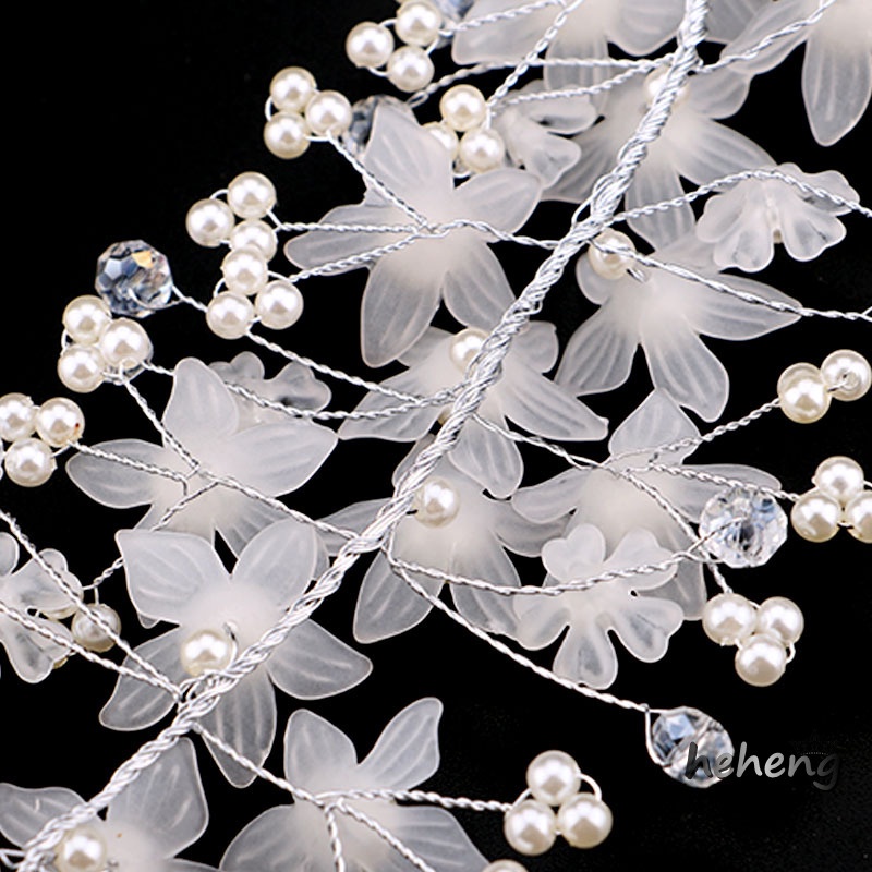 Trâm Cài Tóc Hoa Đính Ngọc Trai Nhân Tạo Cho Cô Dâu