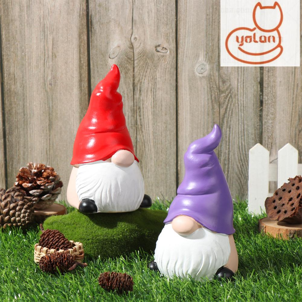 ☆YOLA☆ Lawn Faceless Gnome Statue Funny Magic Elves Garde Goblin Yard Figurines Ornaments Resin decoration Outdoor Dwarf