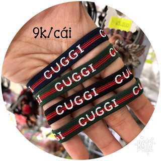 SET 4 CÁI CỘT TÓC THUN IN CHỮ SANG CHẢNH