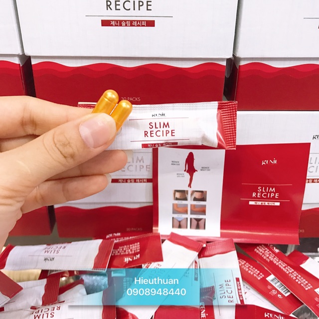 Viên Uống Huỷ mỡ toàn thân Genie Slim Recipe ( màu vàng phiên bản mới nhất của hãng )