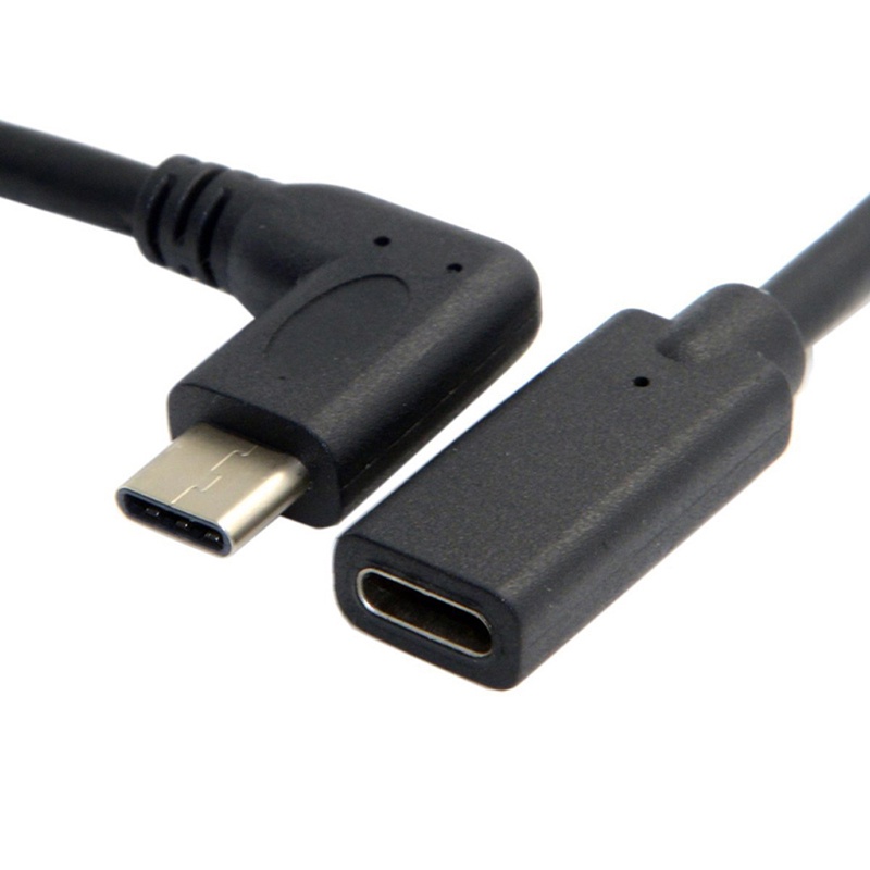 Cáp Chuyển Đổi Usb 3.1 Type C Đầu Đực Sang Đầu Cái 90 Độ