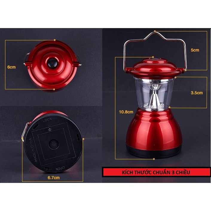 ĐÈN LỒNG NGOÀI TRỜI ĐÈN BÀN  CẦM TAY 6  LED TIÊT KIÊM NĂNG LƯỢNG THẾ HỆ MỚI (TẶNG KÈM PIN)