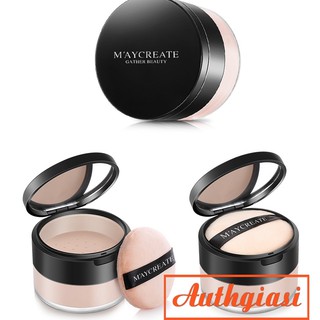 Phấn phủ bột kiềm dầu Maycreate Garther Beauty kèm bông phấn 12g