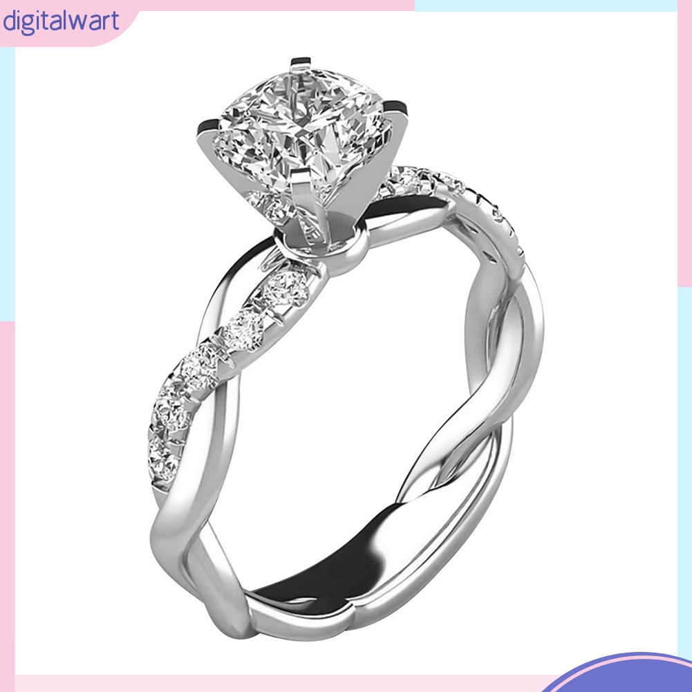 Nhẫn hợp kim đính đá zircon thời trang sang trọng dành cho nữ