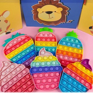 Foxmind Push Pop It Fidget Toy Rainbow Color Finger Pressure Bubble SensoryToys đồ chơi Bóp bong bóng thư giãn xả stress