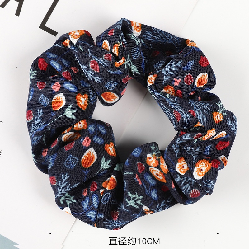 Dây Buộc Tóc Co Giãn Cao In Họa Tiết Hoa Nhỏ Dễ Thương Xinh Xắn Cho Nữ