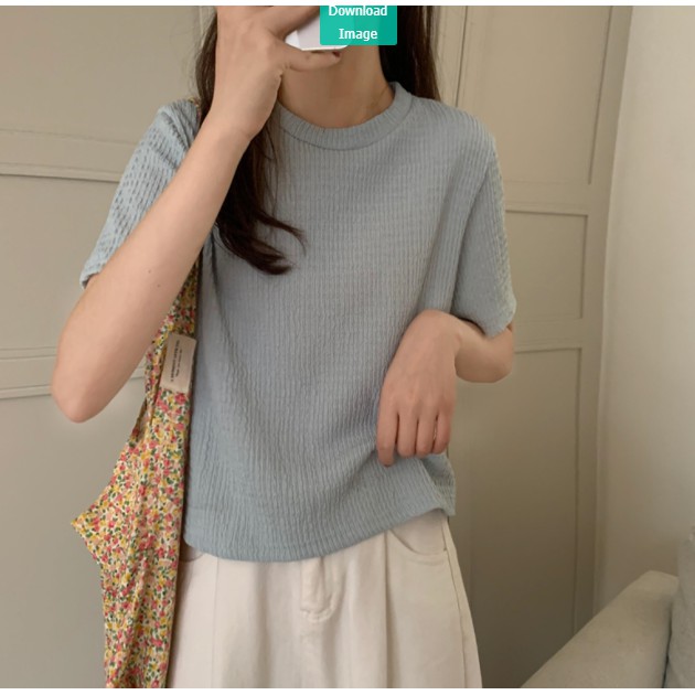 Áo thun nữ kiểu KÈM áo hai dây dệt kim mặc ngoài