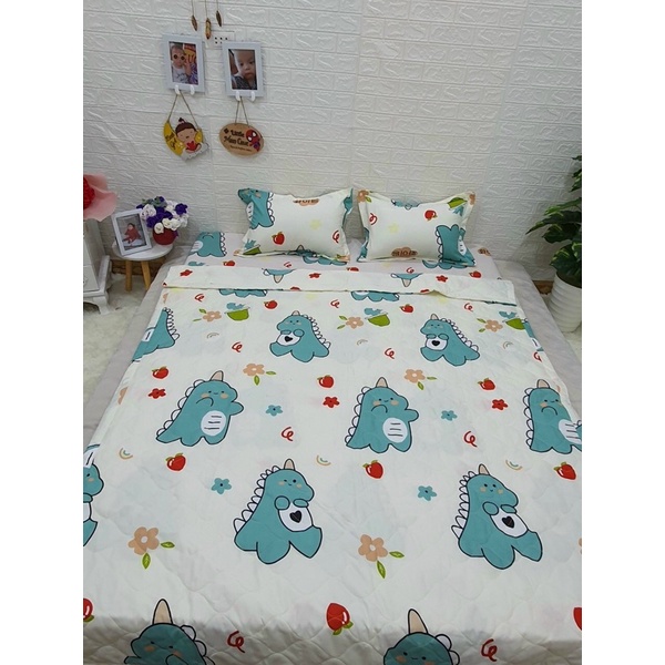 [Xả Kho Giá Gốc ] Bộ ga gối Cotton Poly bo chun M6/M8 drap giường poly, ga trải giường kèm 2 vỏ gối | BigBuy360 - bigbuy360.vn