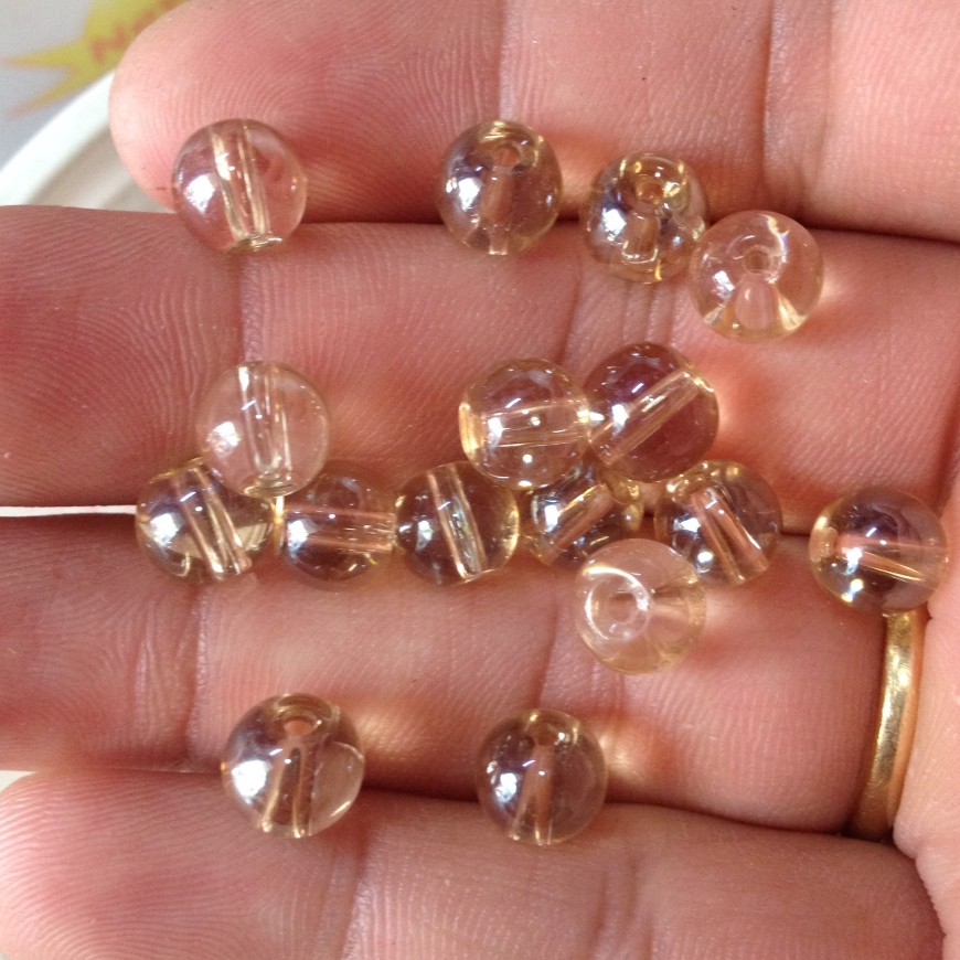 Sỉ hạt đá 8mm : sỉ 100 gram đá màu thủy tinh 8mm = 15k