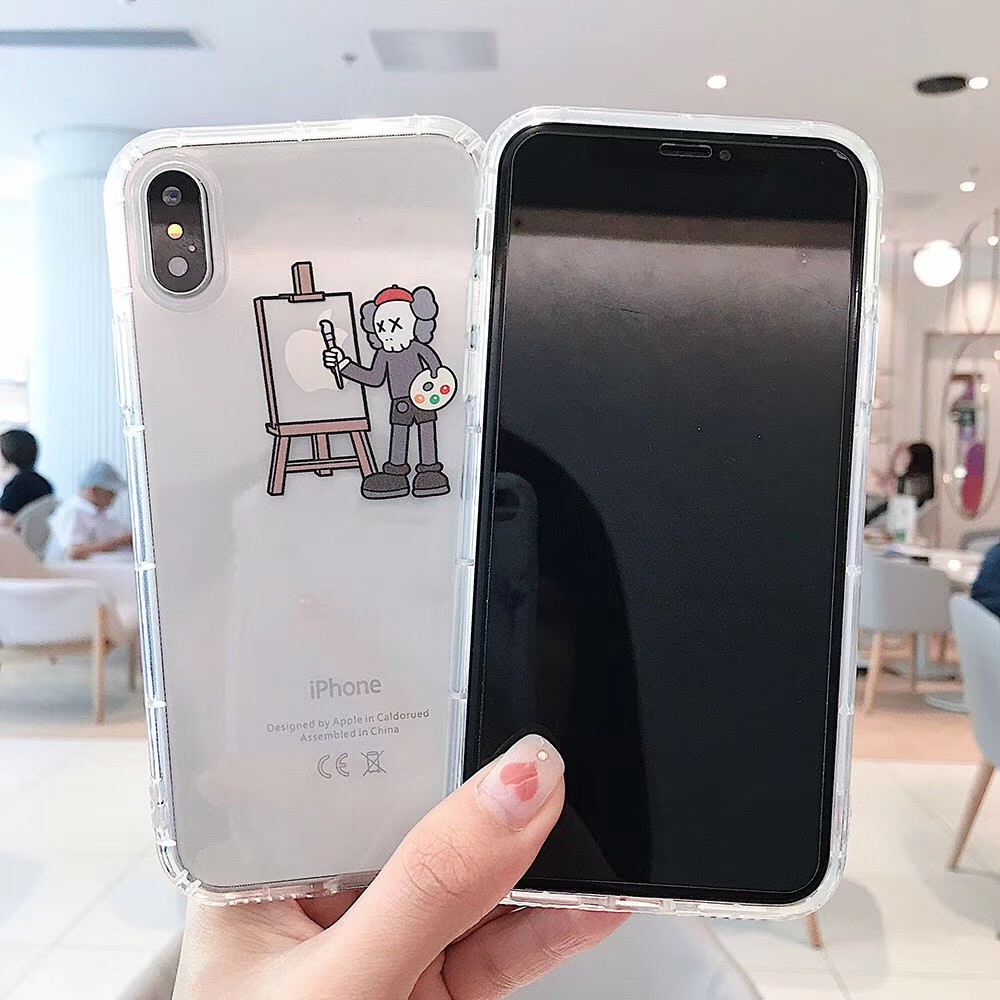 Ốp điện thoại nhựa mềm trong suốt chống sốc in hình KAWS cho Iphone 11 11Pro Max X XR XSmax 6 6s 7 8Plus | BigBuy360 - bigbuy360.vn