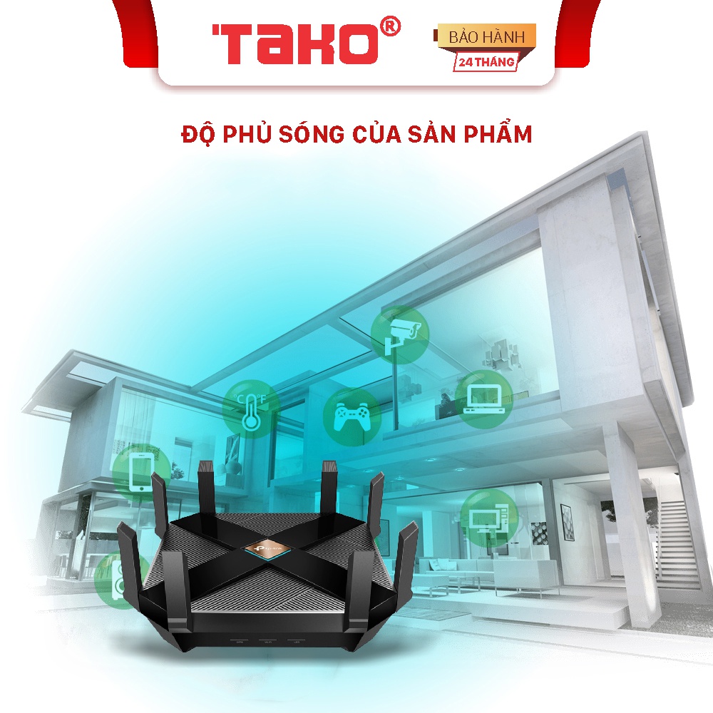 Router wifi 6 Thế Hệ Mới Archer AX6000 tốc độ cao. Chính hãng, BH 24 tháng