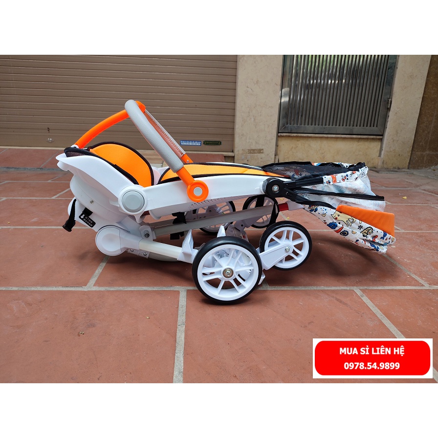 Xe đẩy cho bé, Xe đẩy gấp gọn cho bé đi du lịch ngả 3 tư thế X9