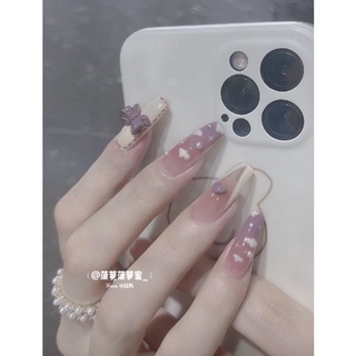 Nailbox tím mộng mơ đính nơ đáng iu