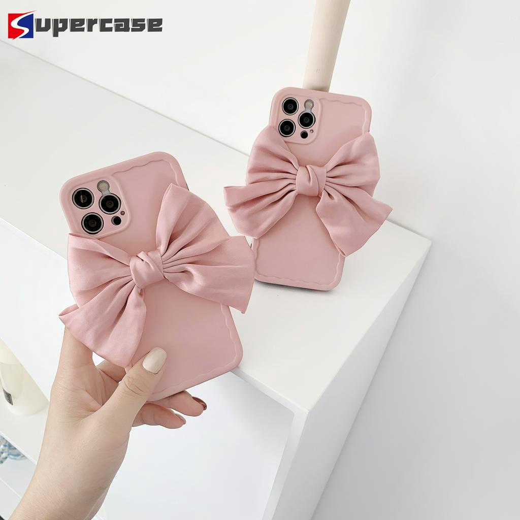 Ốp Lưng Điện Thoại Phối Nơ Thời Trang Dành Cho Iphone 12 Mini 12 11 Pro Max Xs Max Xr X 7 8 Plus Se 2020