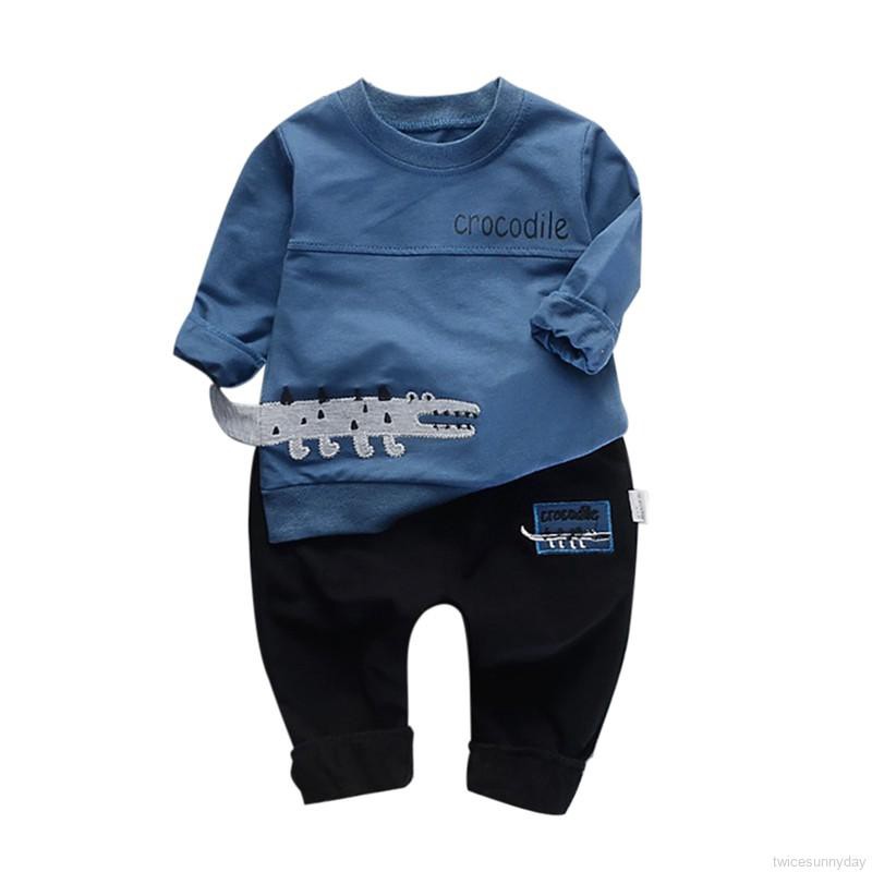 Set quần áo hoạt hình xinh xắn dành cho bé trai