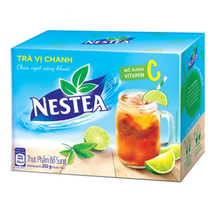 Trà NESTEA Vị Chanh Hộp (18 gói x 14g) Bổ sung Vitamin C