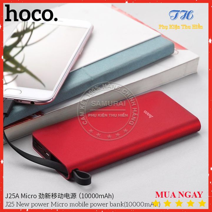 Pin Sạc Dự Phòng Hoco J25A Dung Lượng 10000mah Đầu Sạc Micro