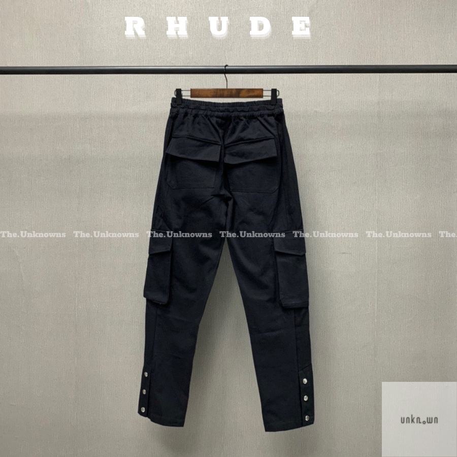[BEST Quaility]-Quần Snap R.HUDE CLASSIC RHOSE CARGO PANTS BLACK,Quần cargo pants ống suông cao cấp full túi tag