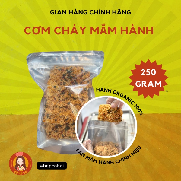 Ăn vặt - Cơm cháy mắm hành loại ngon Bếp Cô Hai