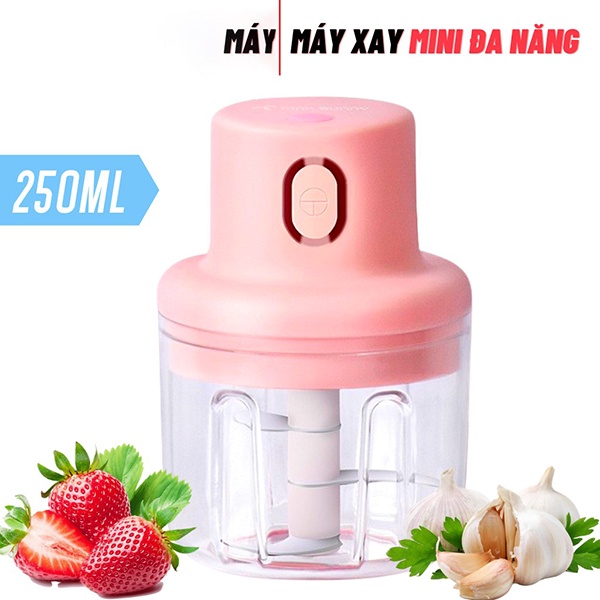 Máy Xay Mini Sạc Điện, Xay Thịt Ớt Hành Tỏi Rau Củ Quả Cầm Tay Siêu Tiện Lợi