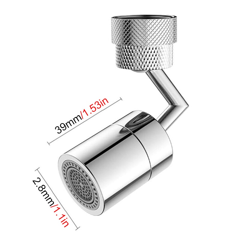 Đầu nối xoay 720 độ đa chức năng với đầu nối bồn rửa bằng thép không gỉ Phòng tắm nhà bếp